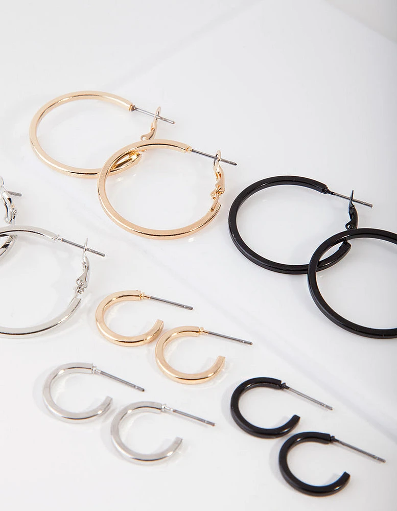 Mixed Metal Small & Large Hoop Pack