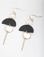 Black Geometric Earrings