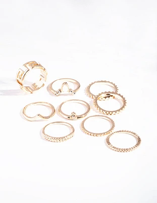 Gold Key Cut-Out Ring Pack