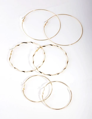 Gold Plated Hoop Pack