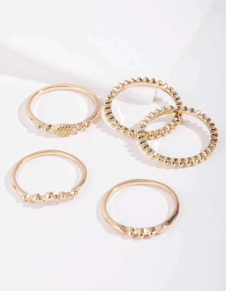 Gold Plated Fine Ring Stack