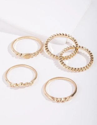 Gold Plated Fine Ring Stack