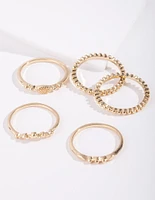 Gold Plated Fine Ring Stack