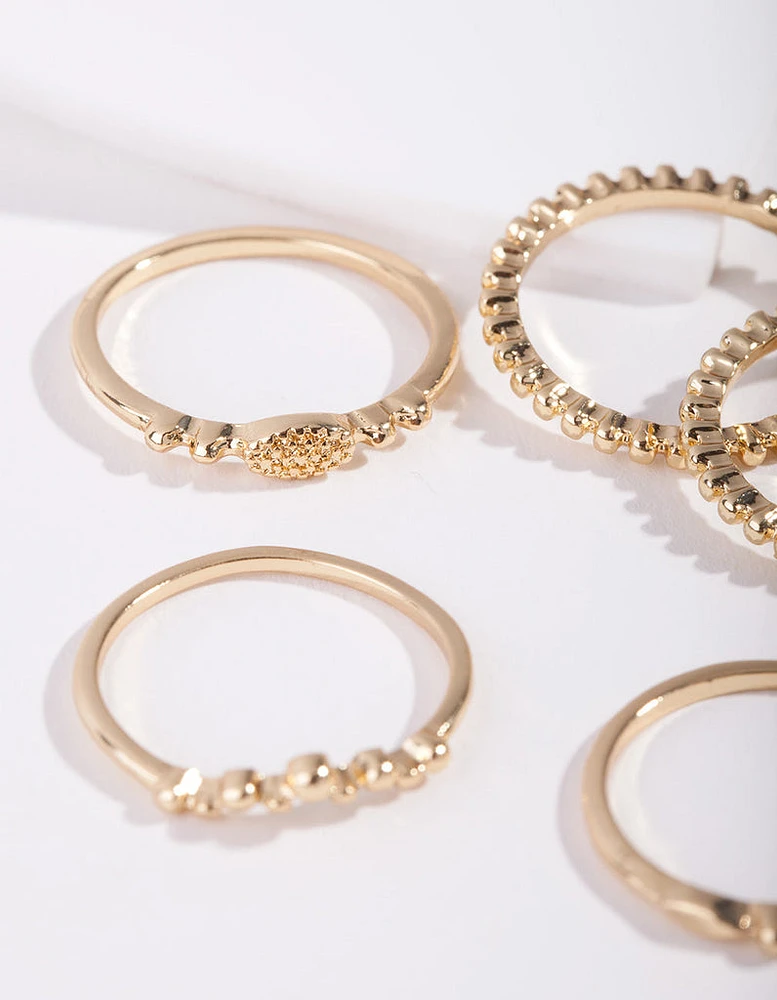 Gold Plated Fine Ring Stack