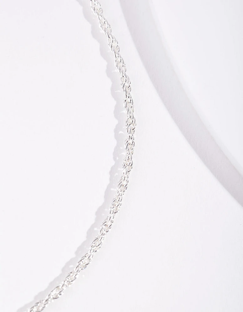 Silver Plated Thin Necklace