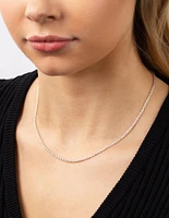 Silver Plated Thin Necklace