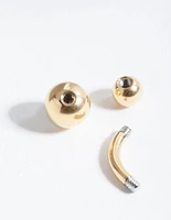 Gold Surgical Steel Polished Belly Bar