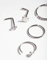 Surgical Steel Sun Twist Nose Jewellery 6-Pack