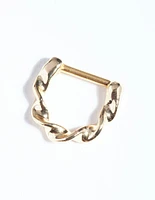 Gold Surgical Steel Twist Septum Ring