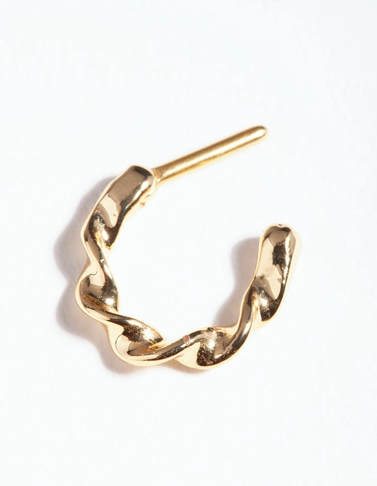 Gold Surgical Steel Twist Septum Ring