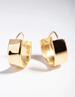 Gold Plated Sterling Silver Chunky Hoop Earrings