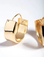 Gold Plated Sterling Silver Chunky Hoop Earrings