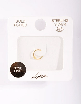 Gold Plated Sterling Silver Mini Nose Ring
