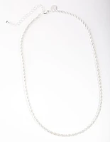 Silver Twisted Chain Necklace