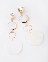 Gold Shell Drop Earrings