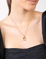 Gold Small Shard Topaz Stone Necklace