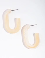 Acrylic Oval Hoop Earrings