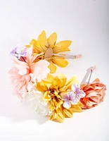 Multi Colour Large Flower Headband
