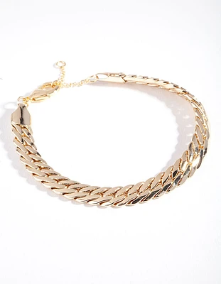 Gold Plated Thick Chain Bracelet
