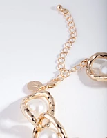 Gold Link & Pearl Bracelet