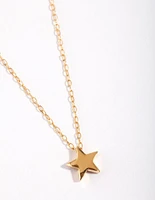 Gold Plated Sterling Silver Star Necklace