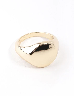 Gold Plated Pinky Signet Ring