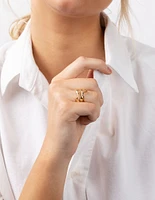 Gold Plated Molten Ring Pack