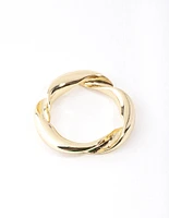 Gold Plated Twist Band Ring