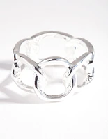 Silver Plated Wide Rectangle Ring