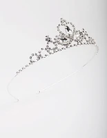 Kids Silver Diamante Tiara Headband