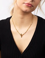 Gold Figaro T&O Necklace