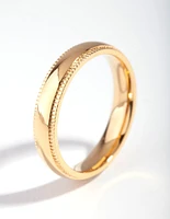 Gold Plated Surgical Steel Simple Band Ring