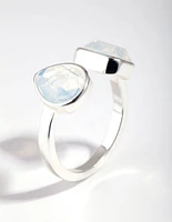 Silver Open Centre Stone Ring