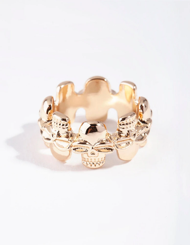 Gold Skull Ring