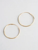 9ct Gold 25mm Fine Hoop Earrings