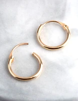 9ct Gold 11mm Fine Hoop Earrings