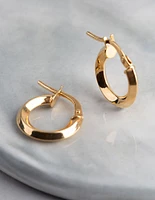 9ct Gold 13mm Round Creole Hoop Earrings