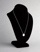 Sterling Silver Mother of Pearl Disc Satellite Chain Necklace