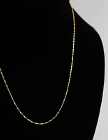 9ct Gold Twist Curb Chain Necklace