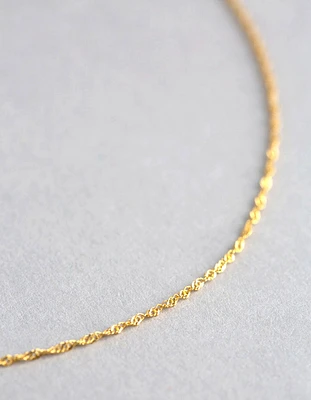 9ct Gold Twist Curb Chain Necklace