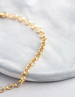 Gold Plated Sterling Silver Rolo Chain Bracelet