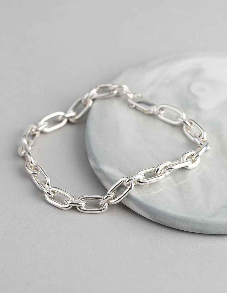 Sterling Silver Long & Short Chain Bracelet