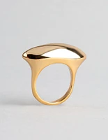 18ct Gold Plated Brass Irregular Shape Cocktail Ring