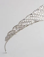 Rhodium Cubic Zirconia Royal Tiara