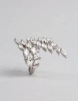 Rhodium Cubic Zirconia Vine Wrap Ring