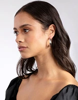 Silver Basic Smooth Hoop Earrings