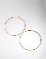 Gold Mega Hoop Earrings