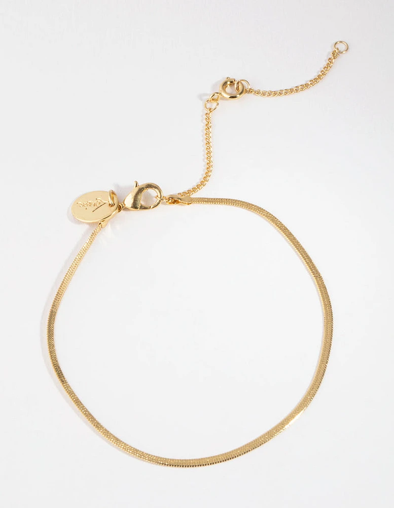 Gold Thin Snake Chain Bracelet