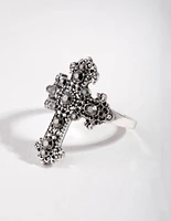 Antique Silver Cross Ring