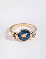 Gold Mood Star 3-Stone Ring